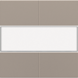 Set de finition avec porte-étiquette pour bouton-poussoir quadruple, libre de potentiel, 24 V, couleur bronze coated