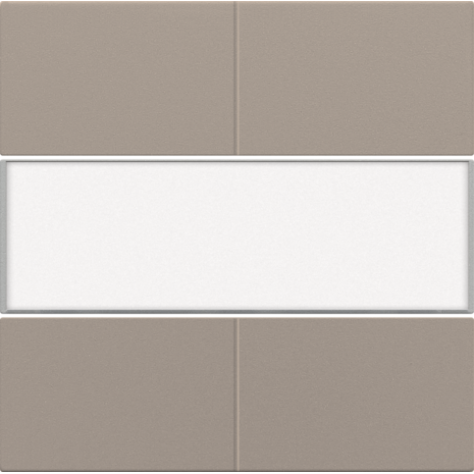 Set de finition avec porte-étiquette pour bouton-poussoir quadruple, libre de potentiel, 24 V, couleur bronze coated