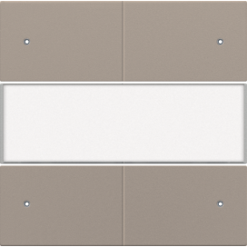 Set de finition avec porte-étiquette et LED pour bouton-poussoir quadruple, libre de potentiel, 24 V, couleur bronze coated