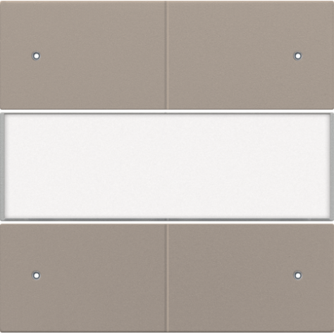 Set de finition avec porte-étiquette et LED pour bouton-poussoir quadruple, libre de potentiel, 24 V, couleur bronze coated