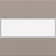 Set de finition avec porte-étiquette et LED pour bouton-poussoir quadruple, libre de potentiel, 24 V, couleur bronze coated