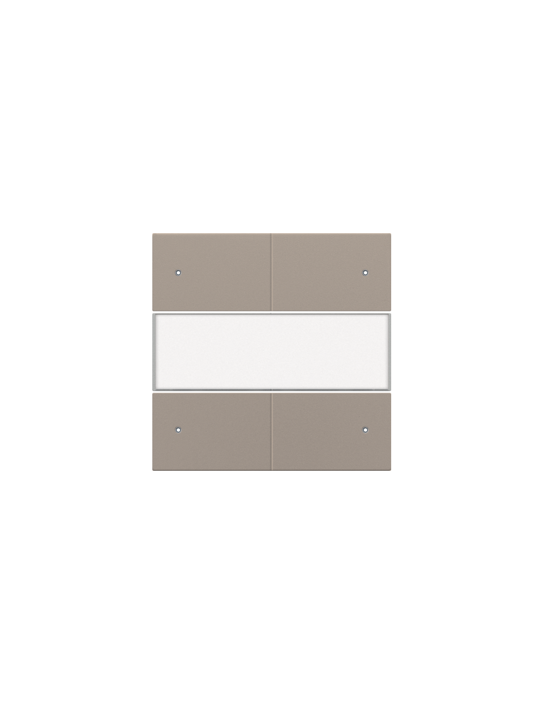 Set de finition avec porte-étiquette et LED pour bouton-poussoir quadruple, libre de potentiel, 24 V, couleur bronze coated