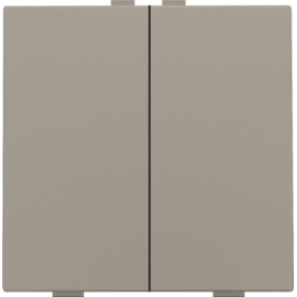 Bouton-poussoir double pour Niko Home Control, couleur bronze coated