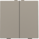 Bouton-poussoir double pour Niko Home Control, couleur bronze coated