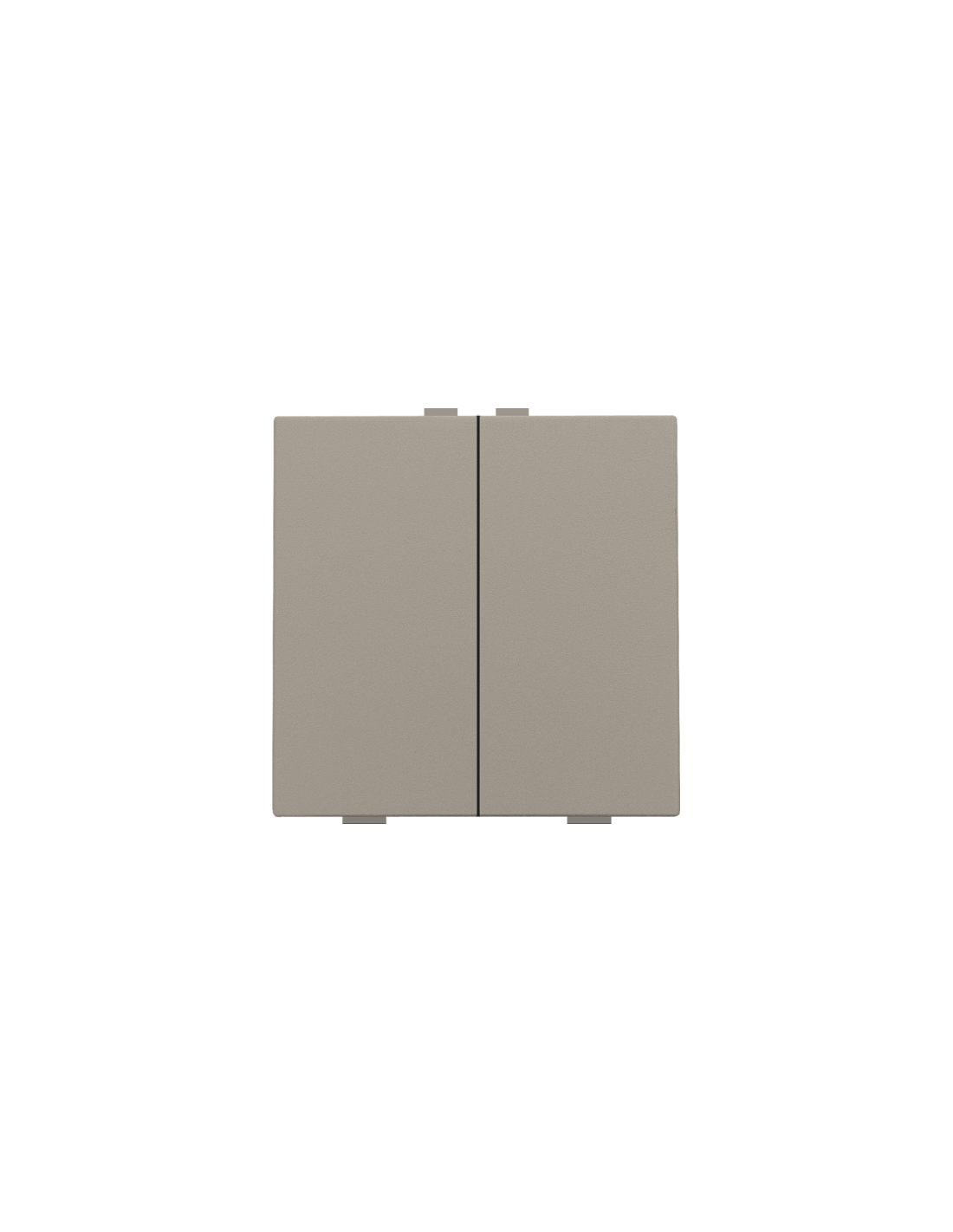 Bouton-poussoir double pour Niko Home Control, couleur bronze coated