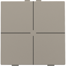 Bouton-poussoir quadruple pour Niko Home Control, couleur bronze coated