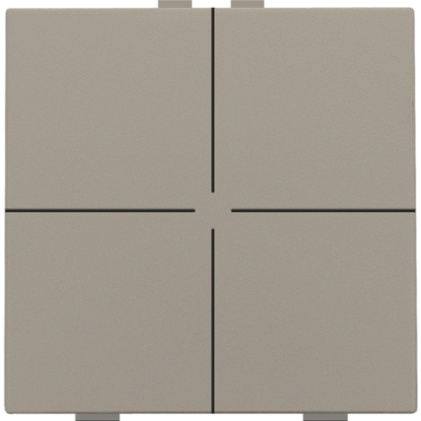 Bouton-poussoir quadruple pour Niko Home Control, couleur bronze coated
