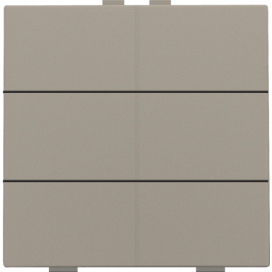 Bouton-poussoir sextuple pour Niko Home Control, couleur bronze coated