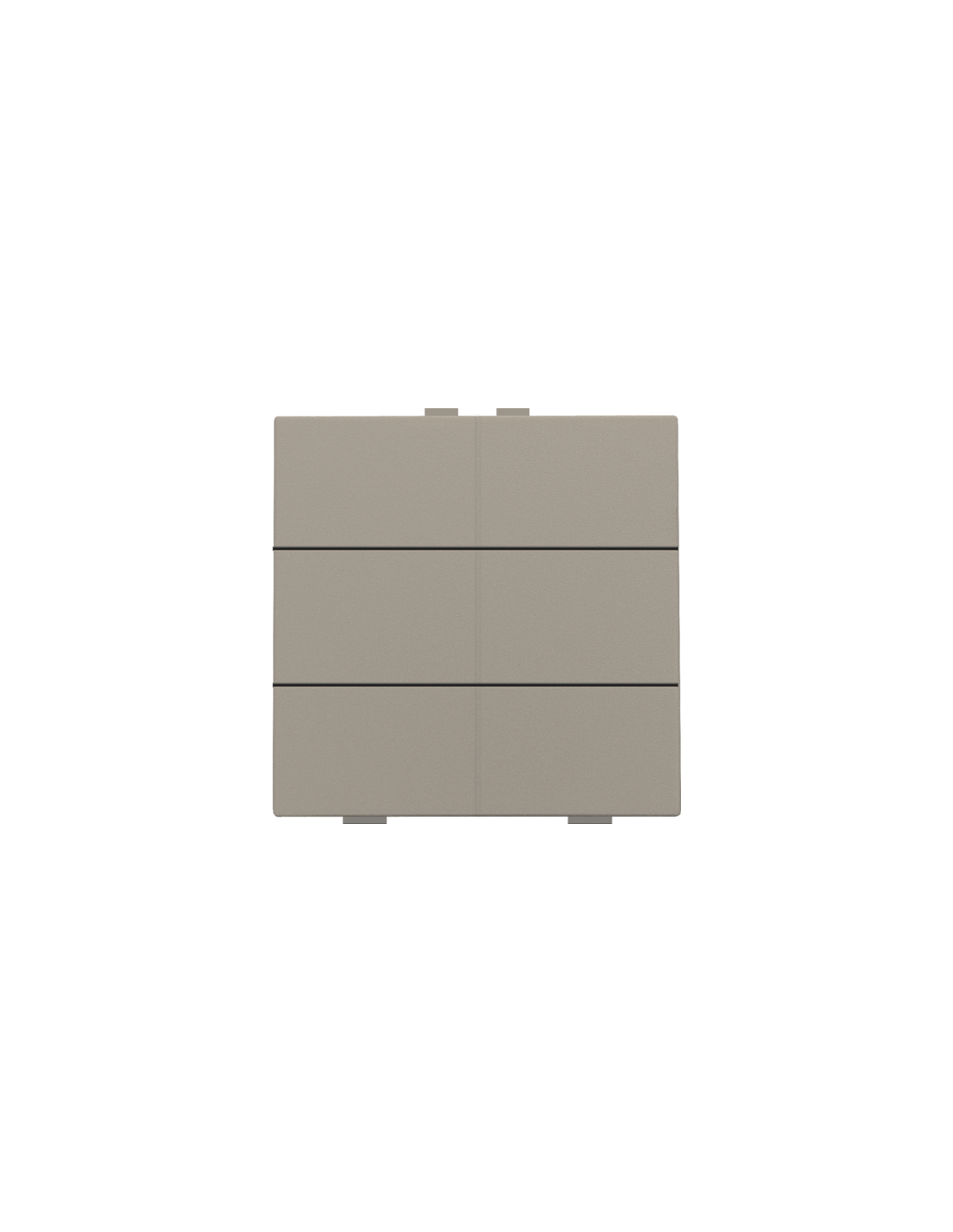 Bouton-poussoir sextuple pour Niko Home Control, couleur bronze coated