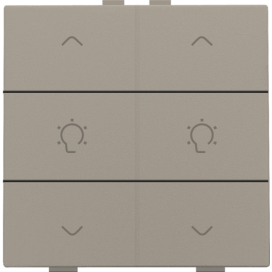 Commande de variateur double pour Niko Home Control, couleur bronze coated