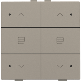 Commande de moteur double avec LED pour Niko Home Control, couleur bronze coated