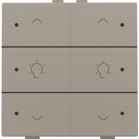 Commande de variateur double avec LED pour Niko Home Control, couleur bronze coated