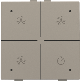 Commande de ventilation avec LED pour Niko Home Control, couleur bronze coated