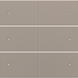 Set de finition pour bouton-poussoir sextuple, libre de potentiel, 24 V, avec LED, couleur bronze coated
