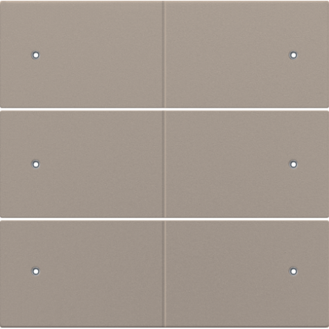 Set de finition pour bouton-poussoir sextuple, libre de potentiel, 24 V, avec LED, couleur bronze coated