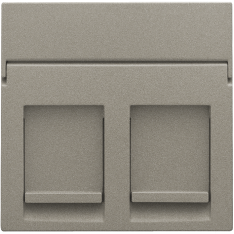 Enjoliveur data 2x RJ, couleur bronze coated