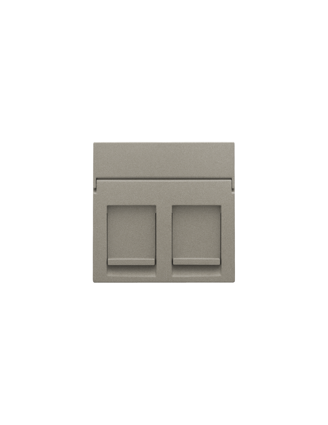 Enjoliveur data 2x RJ, couleur bronze coated
