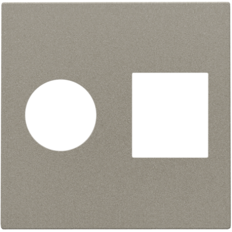 Set de finition pour connexion coaxiale simple et connexion réseau RJ45, couleur bronze coated