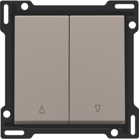 Set de finition pour bouton-poussoir double pour volets, couleur bronze coated