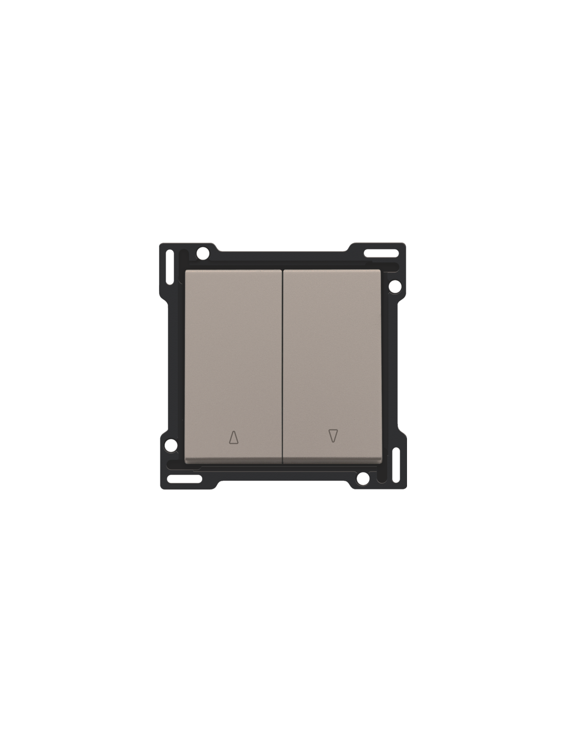 Set de finition pour bouton-poussoir double pour volets, couleur bronze coated
