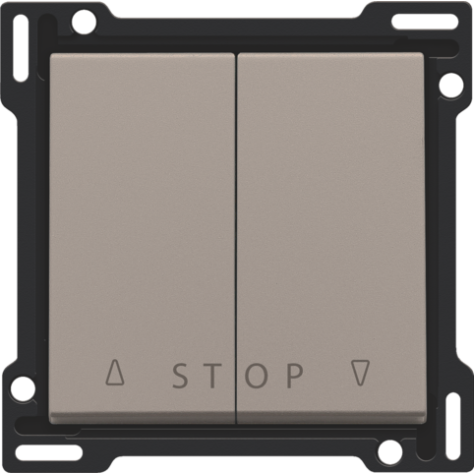 Set de finition pour bouton-poussoir double pour volets pour commandes électroniques, couleur bronze coated