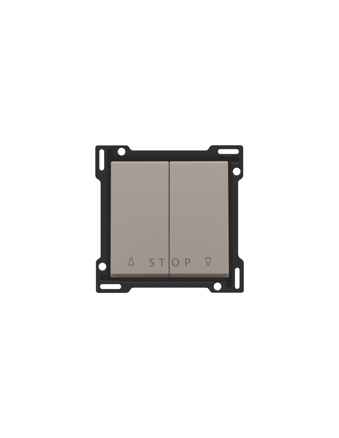 Set de finition pour bouton-poussoir double pour volets pour commandes électroniques, couleur bronze coated