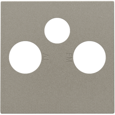 Set de finition pour 2 connexions coaxiale simples pour TV, FM et une connexion satellite, couleur bronze coated