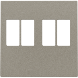 Set de finition pour prise double pour haut-parleur, couleur bronze coated