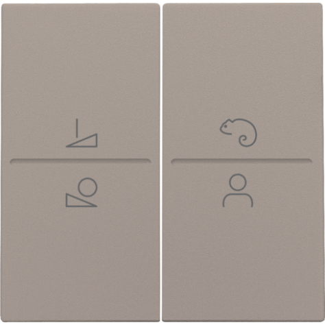 Set de finition pour un interrupteur ou un bouton-poussoir sans fil avec 4 boutons de commande et une commande de LED, couleur bronze coated