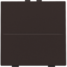Touche simple pour interrupteur sans fil ou bouton-poussoir à deux boutons de commande, couleur dark brown coated