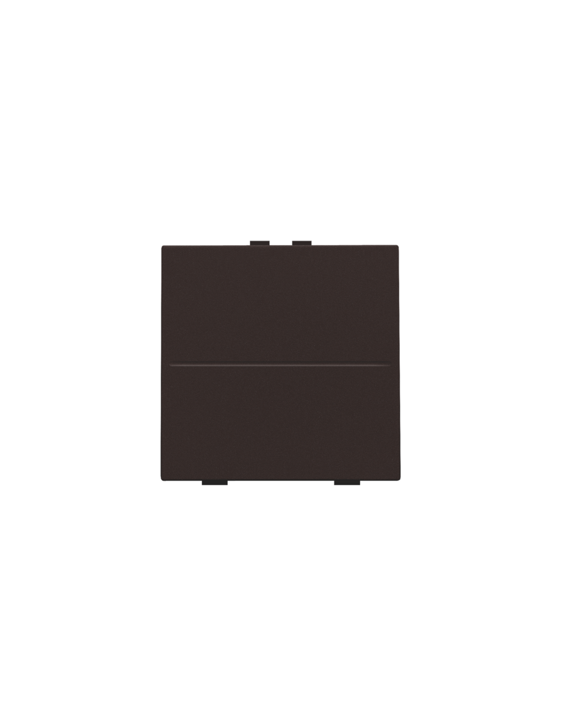 Touche simple pour interrupteur sans fil ou bouton-poussoir à deux boutons de commande, couleur dark brown coated