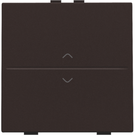 Touche simple avec flèches vers le haut et vers le bas pour interrupteur sans fil ou bouton-poussoir à 2 boutons de commande, couleur dark brown coated
