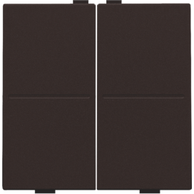 Touche double pour interrupteur sans fil ou bouton-poussoir à 4 boutons de commande, couleur dark brown coated