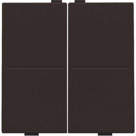 Touche double pour interrupteur sans fil ou bouton-poussoir à 4 boutons de commande, couleur dark brown coated