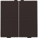 Touche double pour interrupteur sans fil ou bouton-poussoir à 4 boutons de commande, couleur dark brown coated