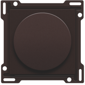 Set de finition pour variateur à bouton rotatif ou régulateur de vitesse, incl. bouton rotatif, couleur dark brown coated