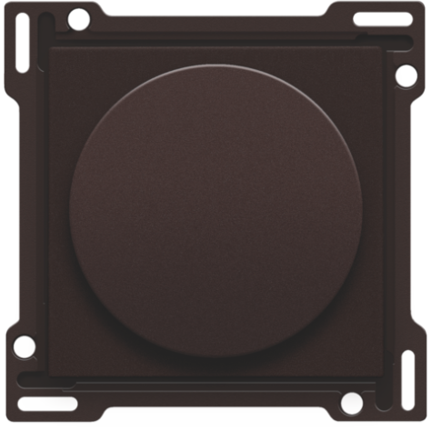 Set de finition pour variateur à bouton rotatif ou régulateur de vitesse, incl. bouton rotatif, couleur dark brown coated