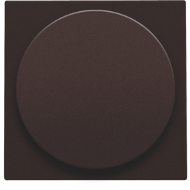 Set de finition pour variateur à bouton rotatif ou extension, incl. bouton rotatif, couleur dark brown coated