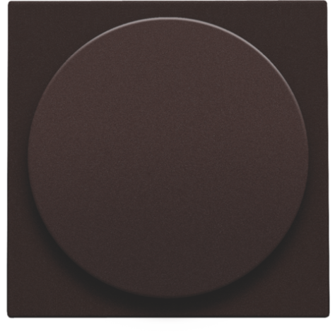 Set de finition pour variateur à bouton rotatif ou extension, incl. bouton rotatif, couleur dark brown coated