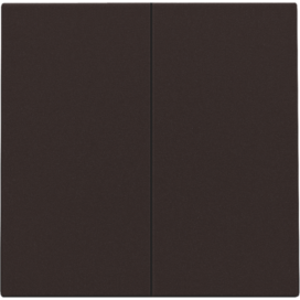 Set de finition pour interrupteur électronique double ou bouton-poussoir, couleur dark brown coated