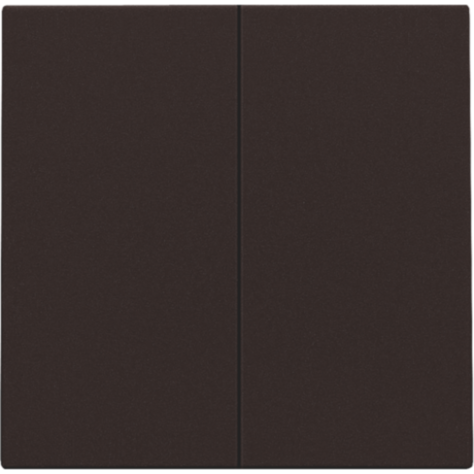 Set de finition pour interrupteur électronique double ou bouton-poussoir, couleur dark brown coated
