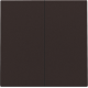 Set de finition pour interrupteur électronique double ou bouton-poussoir, couleur dark brown coated