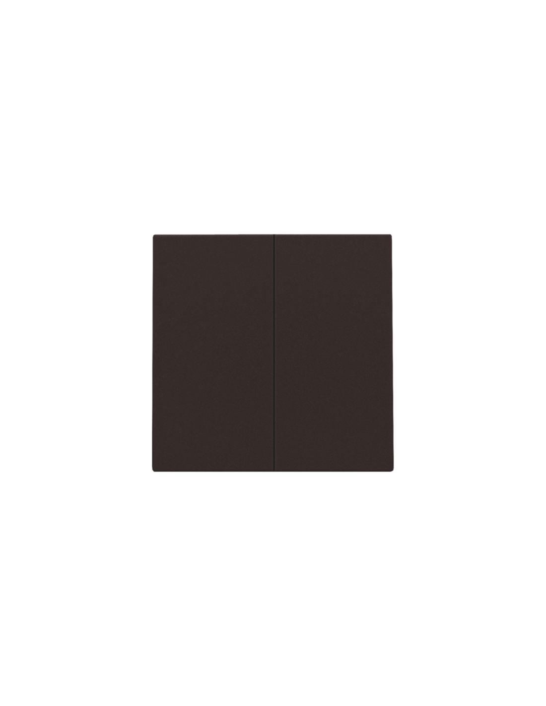 Set de finition pour interrupteur électronique double ou bouton-poussoir, couleur dark brown coated