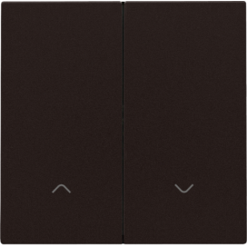Set de finition pour interrupteur pour volets électronique double, couleur dark brown coated