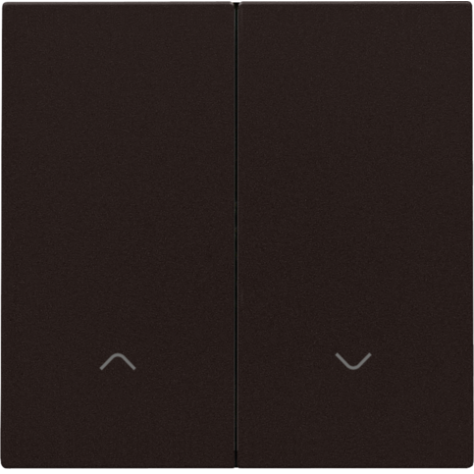 Set de finition pour interrupteur pour volets électronique double, couleur dark brown coated