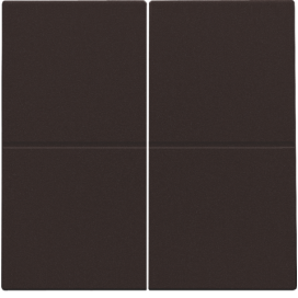 Set de finition pour interrupteur électronique ou bouton-poussoir quadruple, couleur dark brown coated