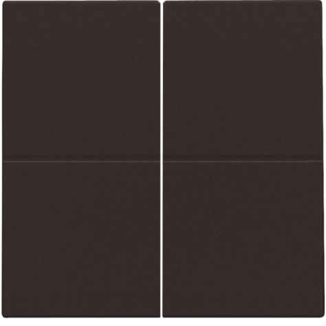 Set de finition pour interrupteur électronique ou bouton-poussoir quadruple, couleur dark brown coated