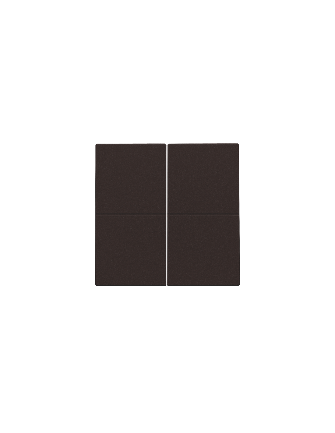 Set de finition pour interrupteur électronique ou bouton-poussoir quadruple, couleur dark brown coated