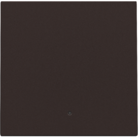 Set de finition avec lentille pour interrupteur électronique ou bouton-poussoir simple, couleur dark brown coated