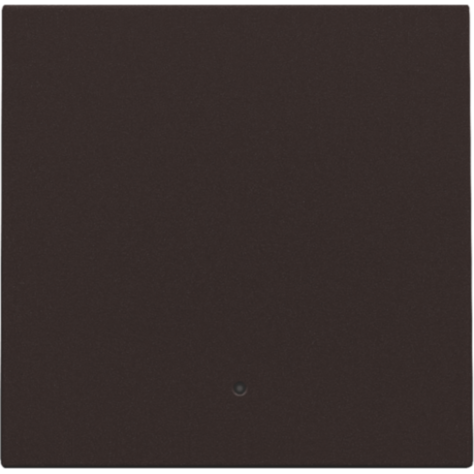 Set de finition avec lentille pour interrupteur électronique ou bouton-poussoir simple, couleur dark brown coated